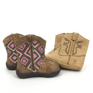 Frye / Roper Baby Girl Western Boot Lot Bundle 3M